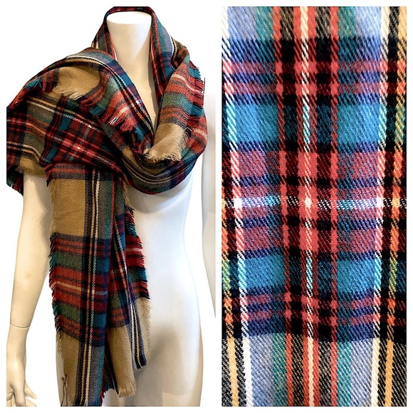 None Accessories - PLAID Scarf and Wrap, NN0892